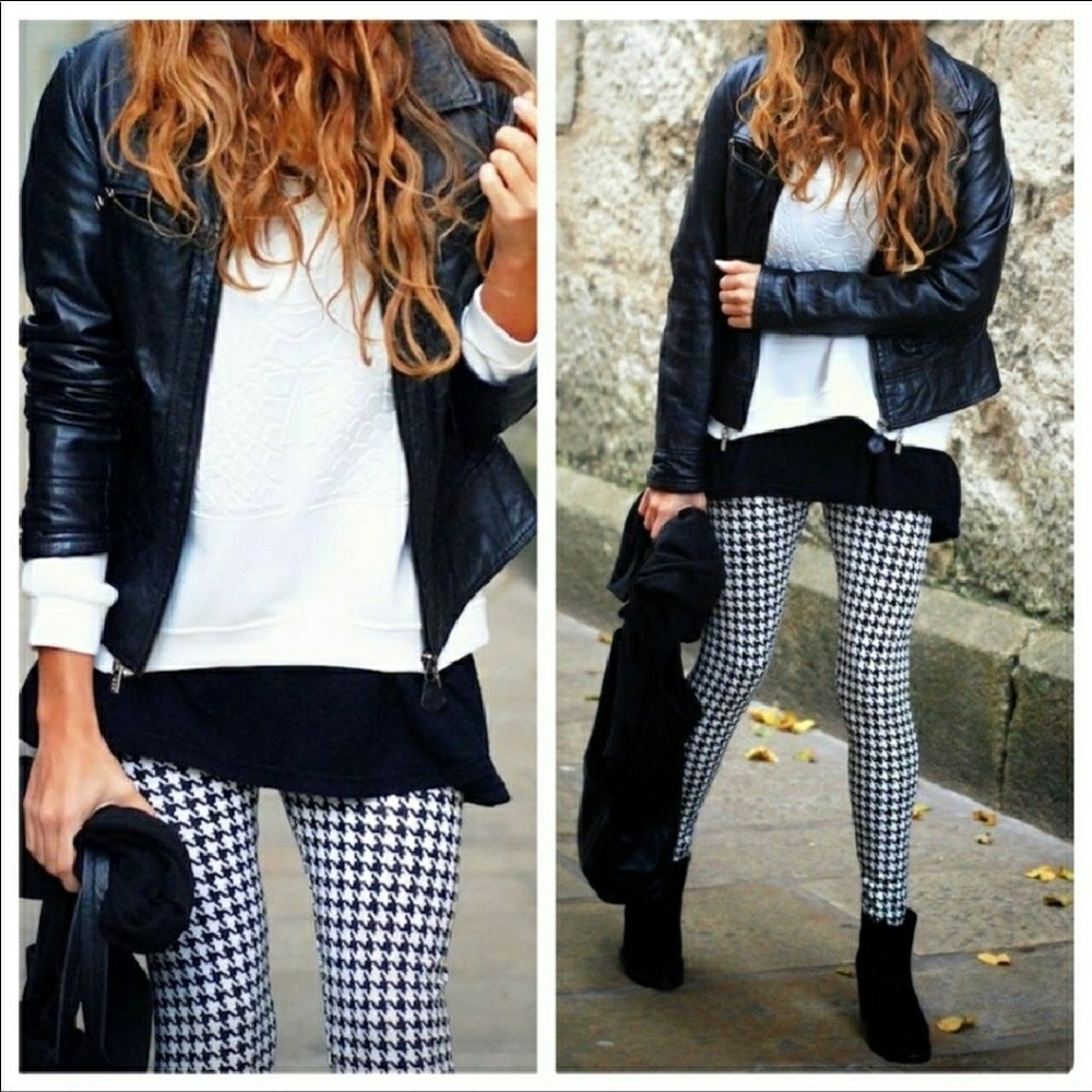 Last!PLUS SIZE Infinity Raine Houndstooth Leggings - Picture 3 of 5